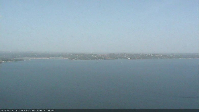 Lake Travis webcam, July 15, 2016 10:55 AM CT
