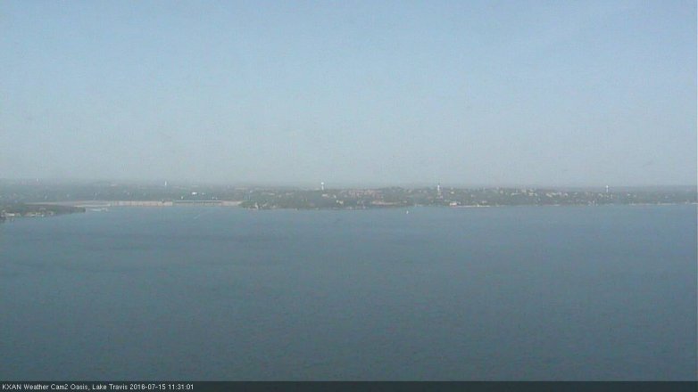 Lake Travis webcam, July 15, 2016 11:00 AM CT