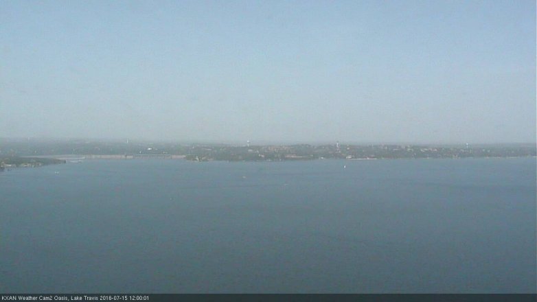 Lake Travis webcam, July 15, 2016 11:20 AM CT