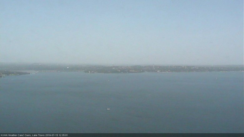 Lake Travis webcam, July 15, 2016 12:05 PM CT