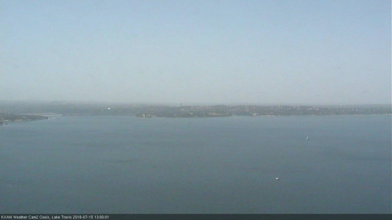 Lake Travis webcam, July 15, 2016 12:25 PM CT