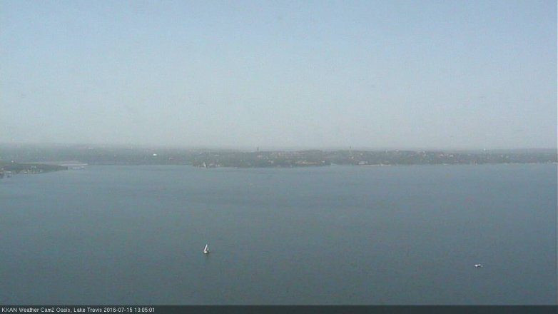 Lake Travis webcam, July 15, 2016 12:30 PM CT