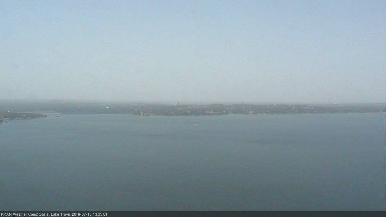 Lake Travis webcam, July 15, 2016 12:40 PM CT