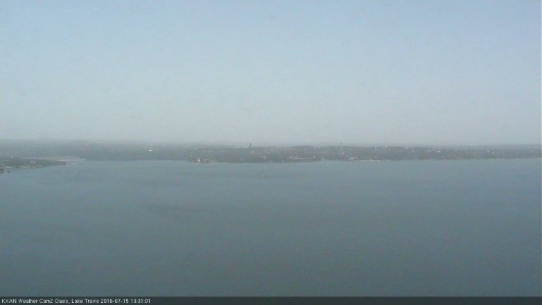 Lake Travis webcam, July 15, 2016 12:45 PM CT
