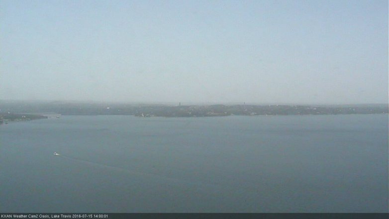 Lake Travis webcam, July 15, 2016 1:05 PM CT