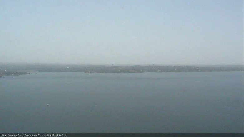 Lake Travis webcam, July 15, 2016 1:35 PM CT
