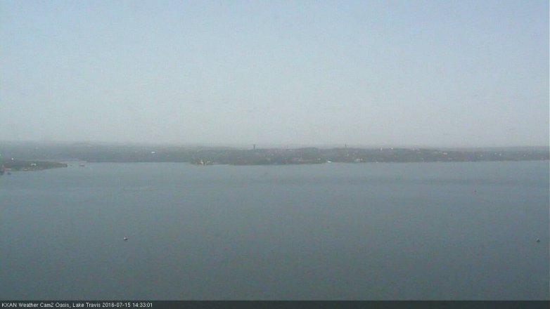 Lake Travis webcam, July 15, 2016 1:45 PM CT