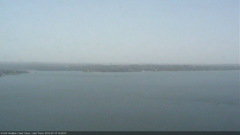Lake Travis webcam, July 15, 2016 2:00 PM CT