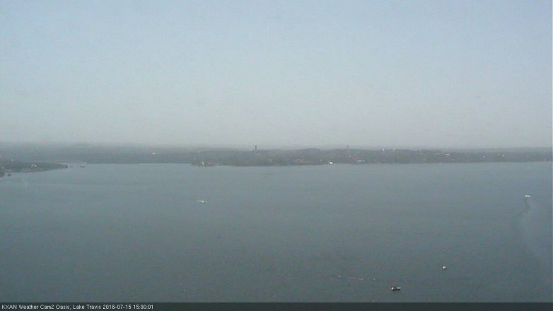 Lake Travis webcam, July 15, 2016 2:05 PM CT