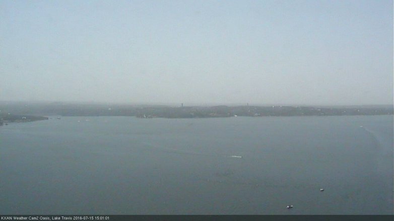 Lake Travis webcam, July 15, 2016 2:15 PM CT