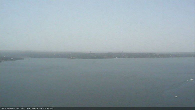 Lake Travis webcam, July 15, 2016 2:20 PM CT