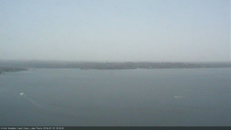 Lake Travis webcam, July 15, 2016 3:00 PM CT