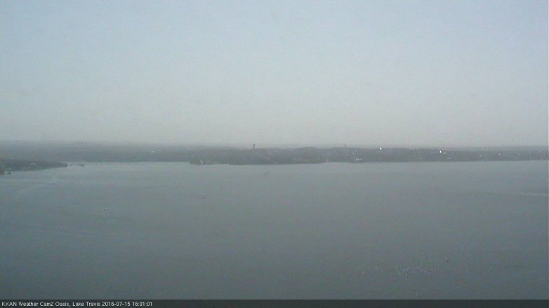 Lake Travis webcam, July 15, 2016 3:15 PM CT