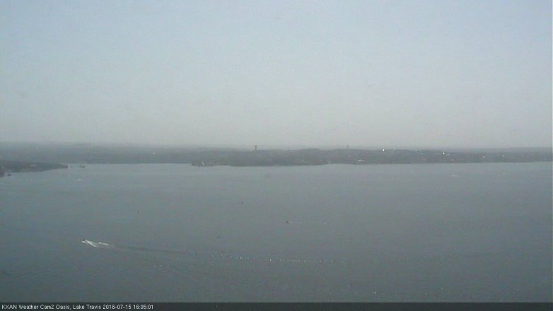 Lake Travis webcam, July 15, 2016 3:35 PM CT