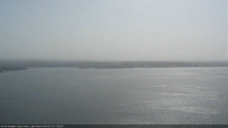 Lake Travis webcam, July 15, 2016 4:15 PM CT
