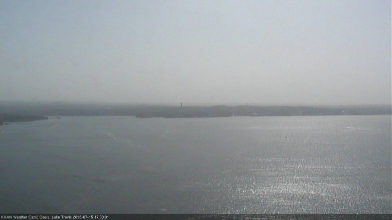 Lake Travis webcam, July 15, 2016 4:25 PM CT