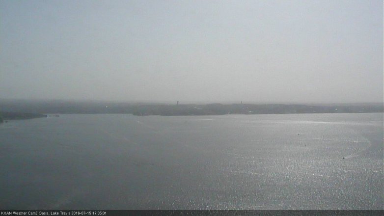Lake Travis webcam, July 15, 2016 4:30 PM CT