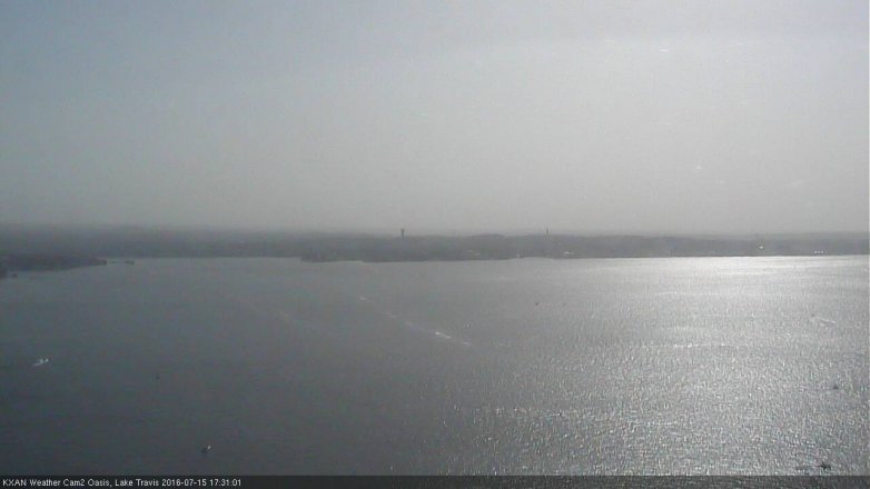 Lake Travis webcam, July 15, 2016 5:00 PM CT