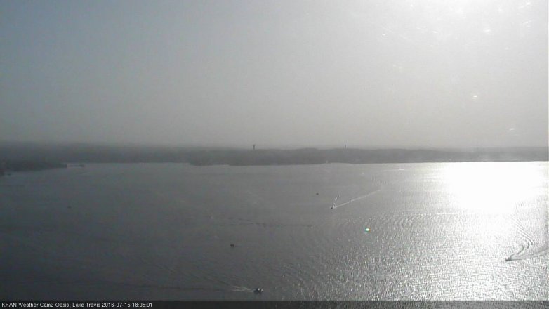 Lake Travis webcam, July 15, 2016 5:15 PM CT