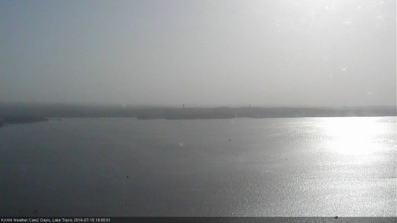 Lake Travis webcam, July 15, 2016 5:20 PM CT