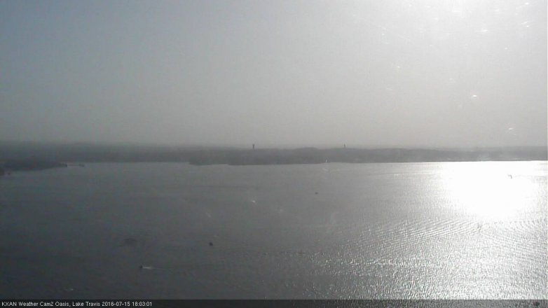 Lake Travis webcam, July 15, 2016 5:30 PM CT
