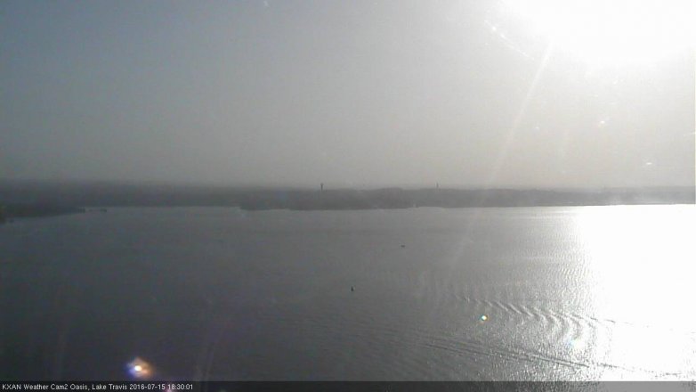 Lake Travis webcam, July 15, 2016 5:35 PM CT