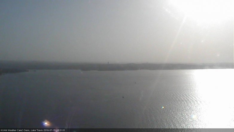 Lake Travis webcam, July 15, 2016 5:40 PM CT