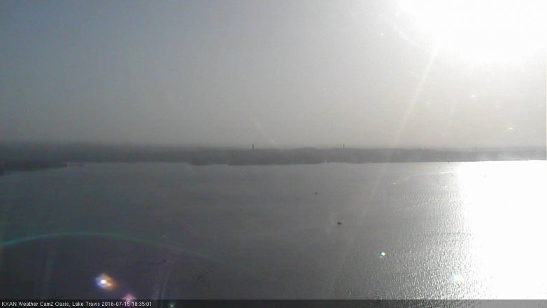 Lake Travis webcam, July 15, 2016 6:00 PM CT