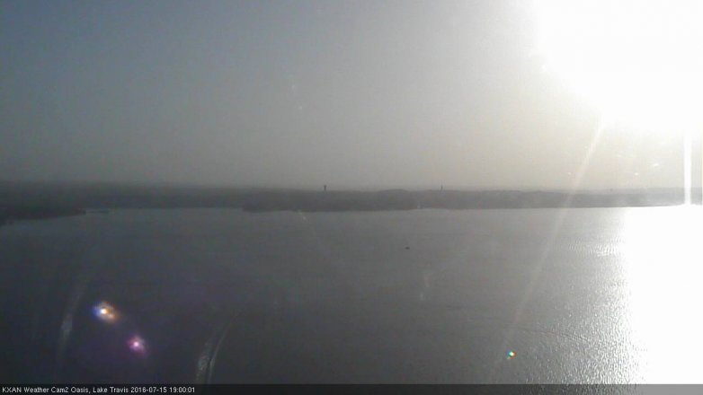 Lake Travis webcam, July 15, 2016 6:05 PM CT