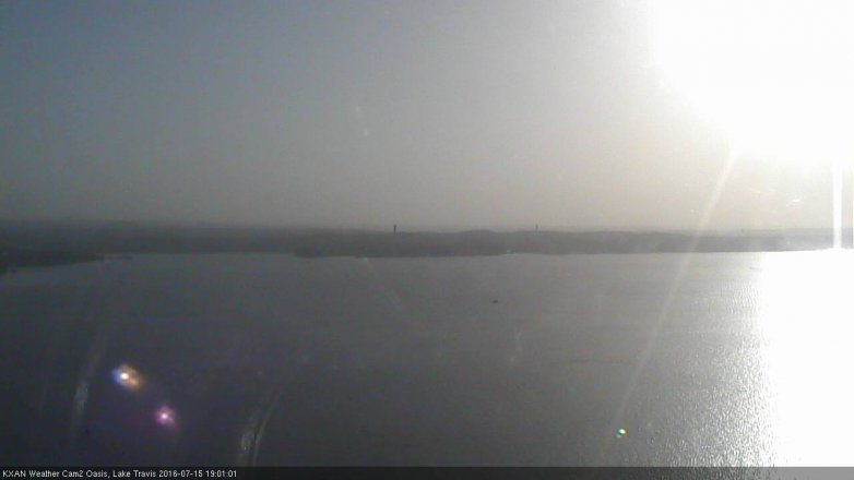 Lake Travis webcam, July 15, 2016 6:30 PM CT