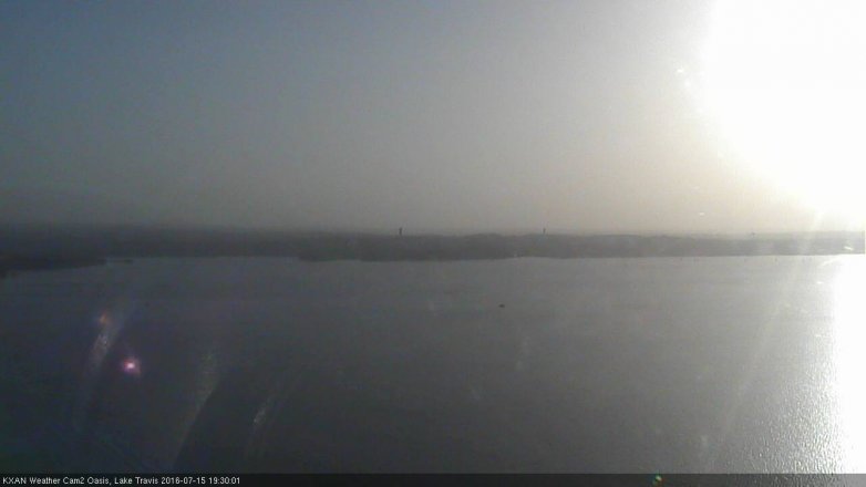Lake Travis webcam, July 15, 2016 6:40 PM CT