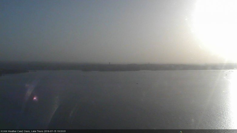 Lake Travis webcam, July 15, 2016 6:50 PM CT