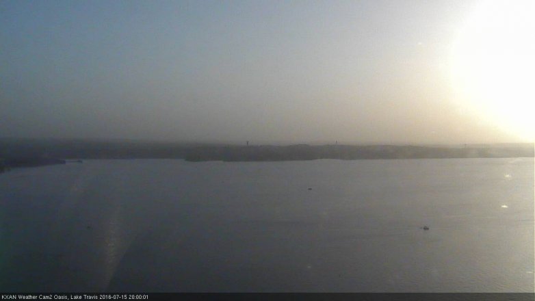 Lake Travis webcam, July 15, 2016 7:05 PM CT