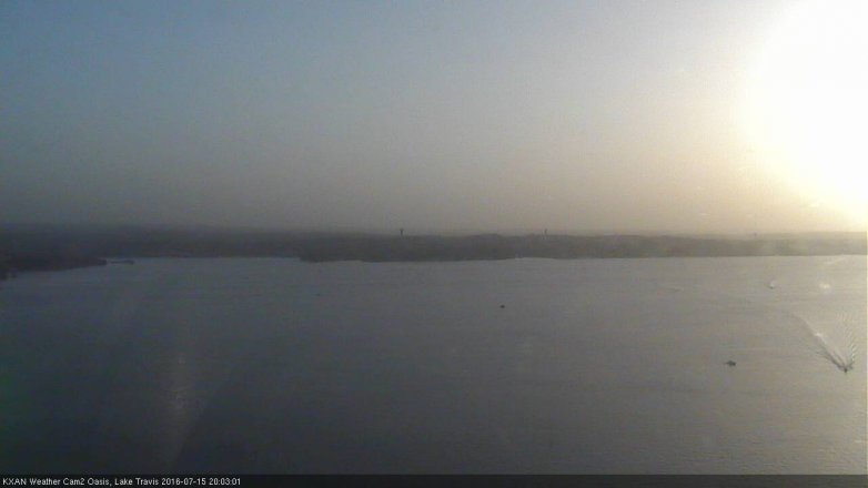 Lake Travis webcam, July 15, 2016 7:10 PM CT