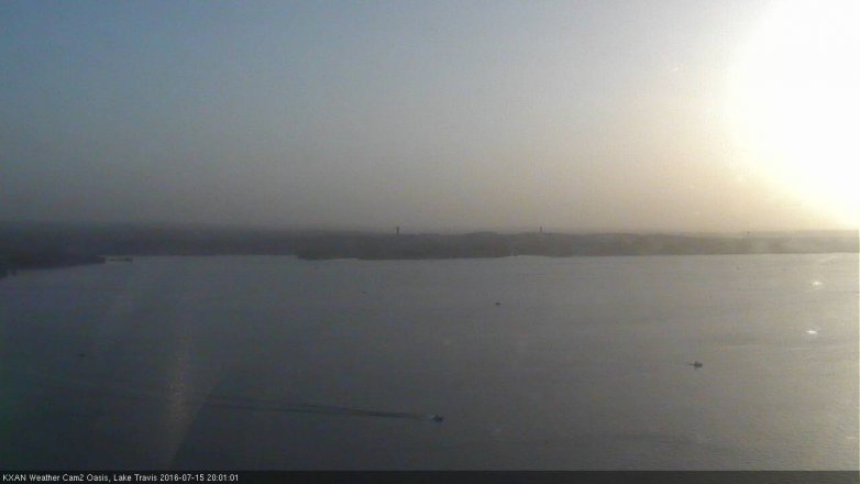 Lake Travis webcam, July 15, 2016 7:20 PM CT