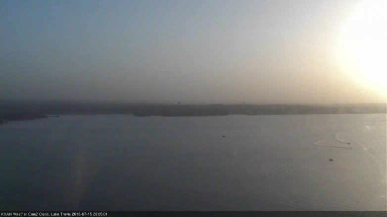 Lake Travis webcam, July 15, 2016 7:25 PM CT