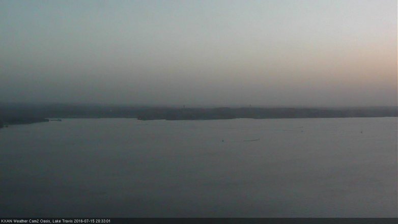 Lake Travis webcam, July 15, 2016 7:45 PM CT