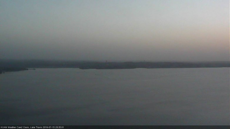 Lake Travis webcam, July 15, 2016 8:05 PM CT