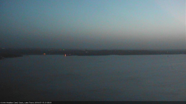 Lake Travis webcam, July 15, 2016 8:10 PM CT