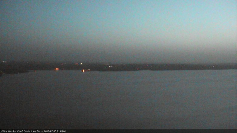 Lake Travis webcam, July 15, 2016 8:20 PM CT
