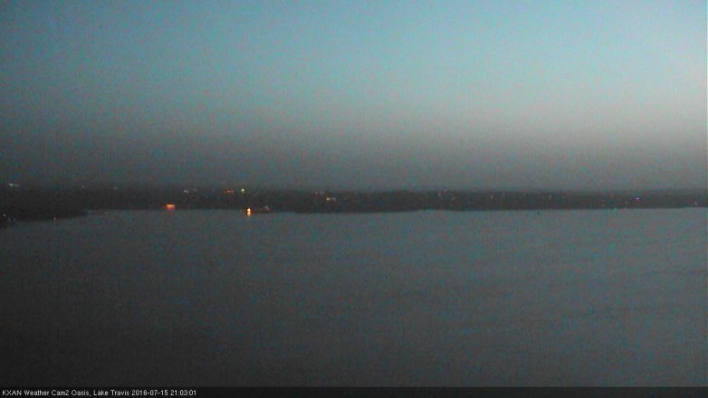 Lake Travis webcam, July 15, 2016 8:35 PM CT