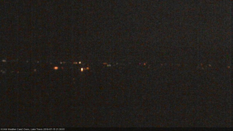 Lake Travis webcam, July 15, 2016 8:50 PM CT
