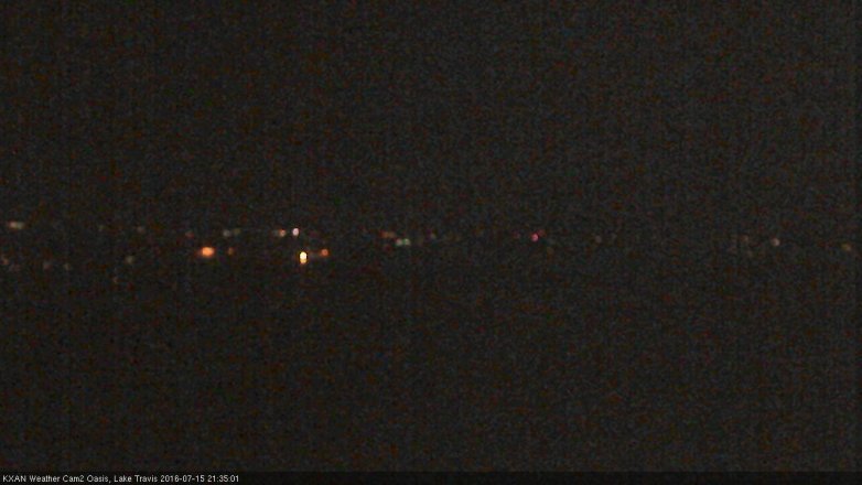 Lake Travis webcam, July 15, 2016 9:00 PM CT