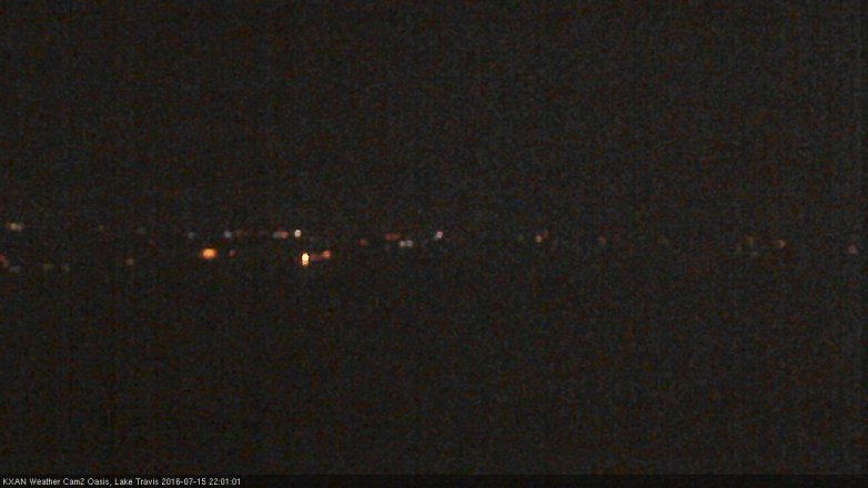 Lake Travis webcam, July 15, 2016 9:05 PM CT