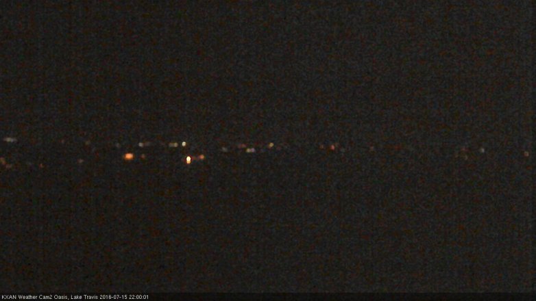 Lake Travis webcam, July 15, 2016 9:20 PM CT