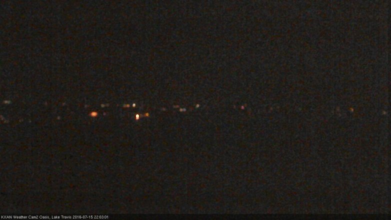 Lake Travis webcam, July 15, 2016 9:35 PM CT