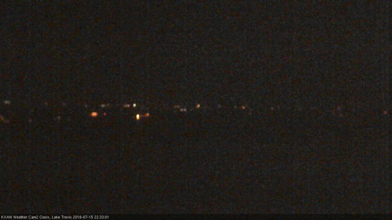 Lake Travis webcam, July 15, 2016 10:05 PM CT
