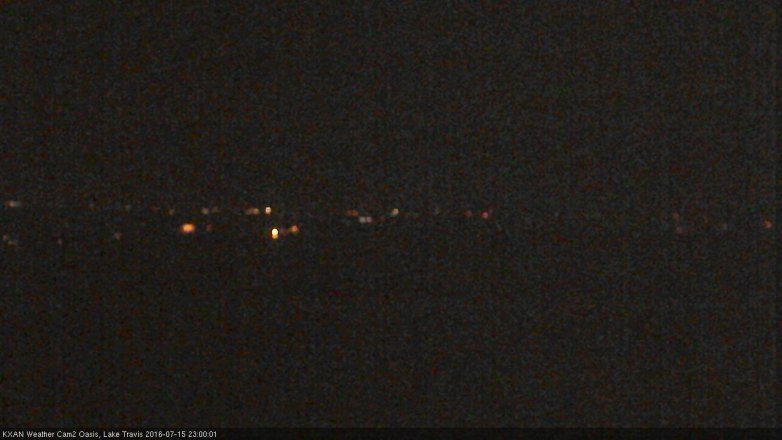 Lake Travis webcam, July 15, 2016 10:10 PM CT