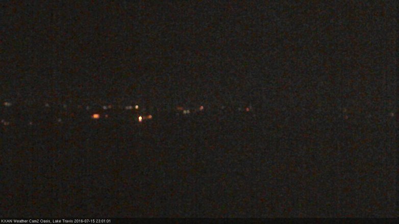 Lake Travis webcam, July 15, 2016 10:20 PM CT