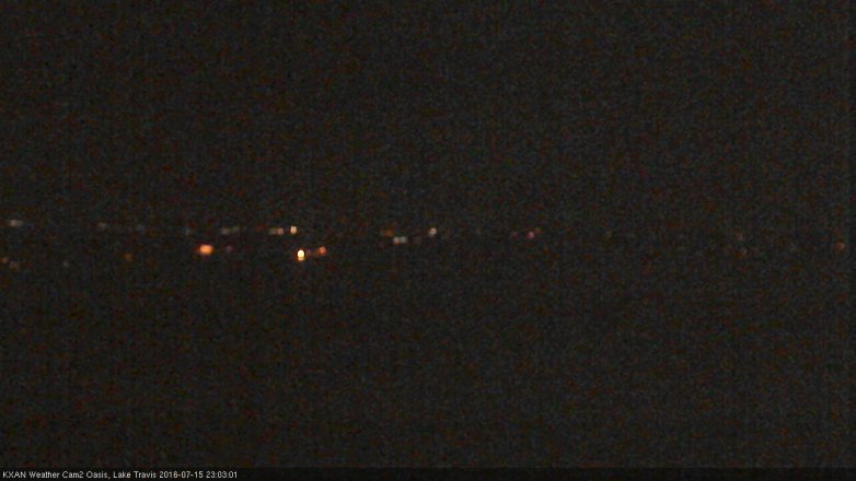 Lake Travis webcam, July 15, 2016 10:35 PM CT